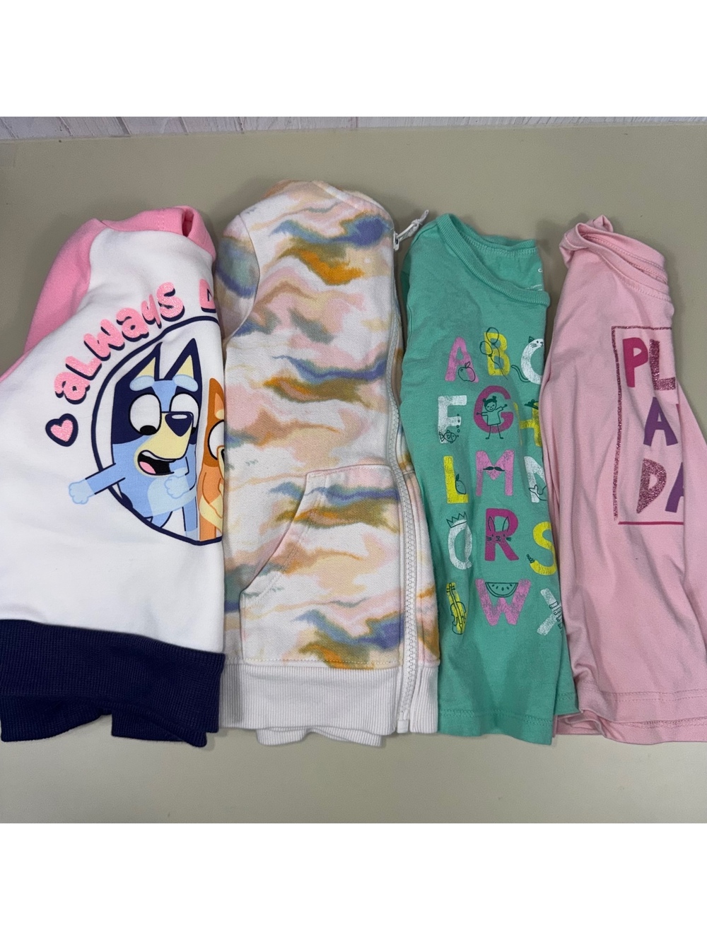 Girls 3T Clothing Lot Bluey Carter’s Cat & Jack 4pc
